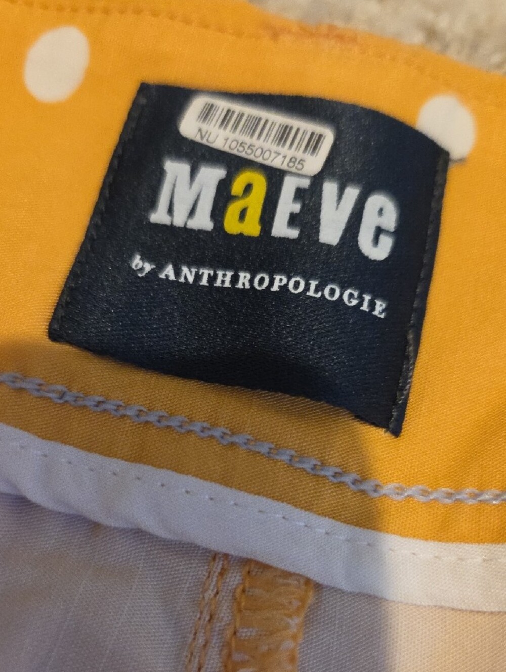 Anthropologie Yellow Polka Dot Shorts - Picture 5 of 7